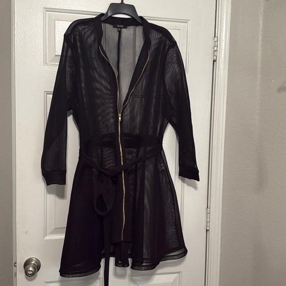 Sheer Black Mesh Jacket NWOT - Picture 1 of 8